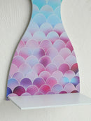 Axyaa Mermaid Tail Crystal Shelf: Boho Wall Art Aromatherapy Holder & Home Decor