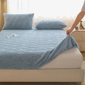 Axyaa Winter Coral Fleece Fitted Sheet - Plush Warm Bed Linen for Double Queen King Beds