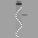 Axyaa Crystal Chandelier Stair Pendant Lamp Living Room Interior Lighting