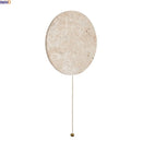Axyaa Yellow Travertine Stone LED Wall Light Fixture for Home Interior.