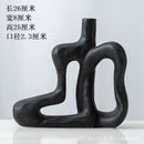 Axyaa Small Mouth Ceramic Vase for Desktop Flowers Arrangement