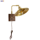 Axyaa Rotating LED Wall Light Fixture - Wood and Copper Bedside Lamp