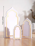 Ramadan Festival White Table Ornaments Set by Axyaa – Muslim Decor & Mubarak Gift