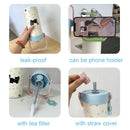 Axyaa Cat Thermos Mug 600ml Stainless Steel Coffee Tea Tumbler Straw Infuser Bottle