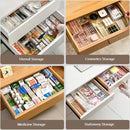 Axyaa Adjustable Drawer Organizer for Cosmetics, Flatware, and Cutlery