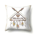 Axyaa Boho Indian Feather Dreamcatcher Pillow Cushion Cover for Home Decor