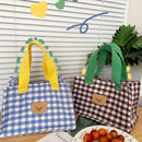 Axyaa Insulated Colorful Lattice Lunch Bag: Portable & Stylish Food Storage for On-The-Go