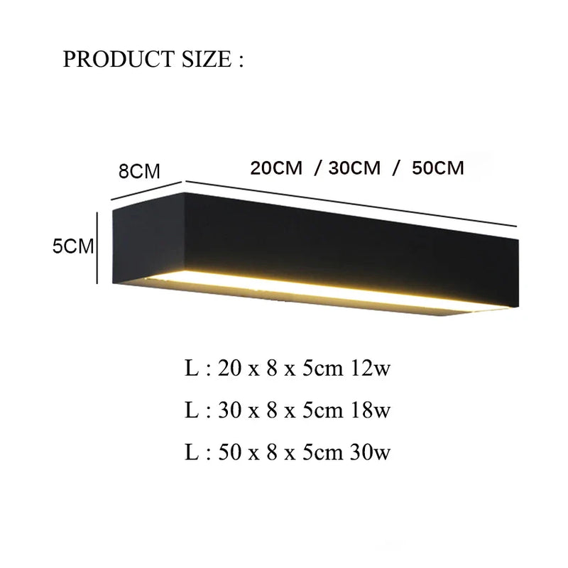 Axyaa Outdoor Waterproof LED Wall Lamp for Courtyard, Balcony, and Villa Terrace