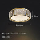 Axyaa Crystal Ceiling Lamp: Elegant Nordic Light Luxury for Home Decor & LED Lighting