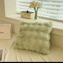 Axyaa Small Bubble Velvet Long Hair Pillow - Super Soft Double Sided Sofa Cushion