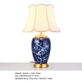 Axyaa Blue Ceramic Table Lamps Brass Modern Luxury for Home Decor Living Dining Bedroom