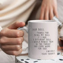 Axyaa Boss Lady Boss Mug Gift Birthday Novelty Ceramic Tea Coffee White 11 oz