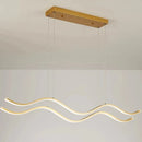 Axyaa LED Wavy Lines Chandelier Ceiling Light Fixture for Dining Room, Nordic Home Decor