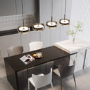 Axyaa Black Metal LED Pendant Chandeliers for Dining Room Kitchen Island Lighting