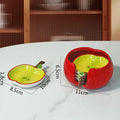 Axyaa Apple Shape Ceramic Seasoning Dish Set