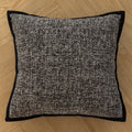 Axyaa Slub Woven Texture Pillow Cover in Black Brown for Living Room Sofa Bed