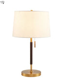 Axyaa Modern Leather Iron Table Lamp with Pull Switch