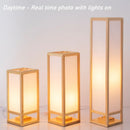 Axyaa Japanese Solid Wood LED Floor Lamp for Living Room Bedroom Tea Table Lighting