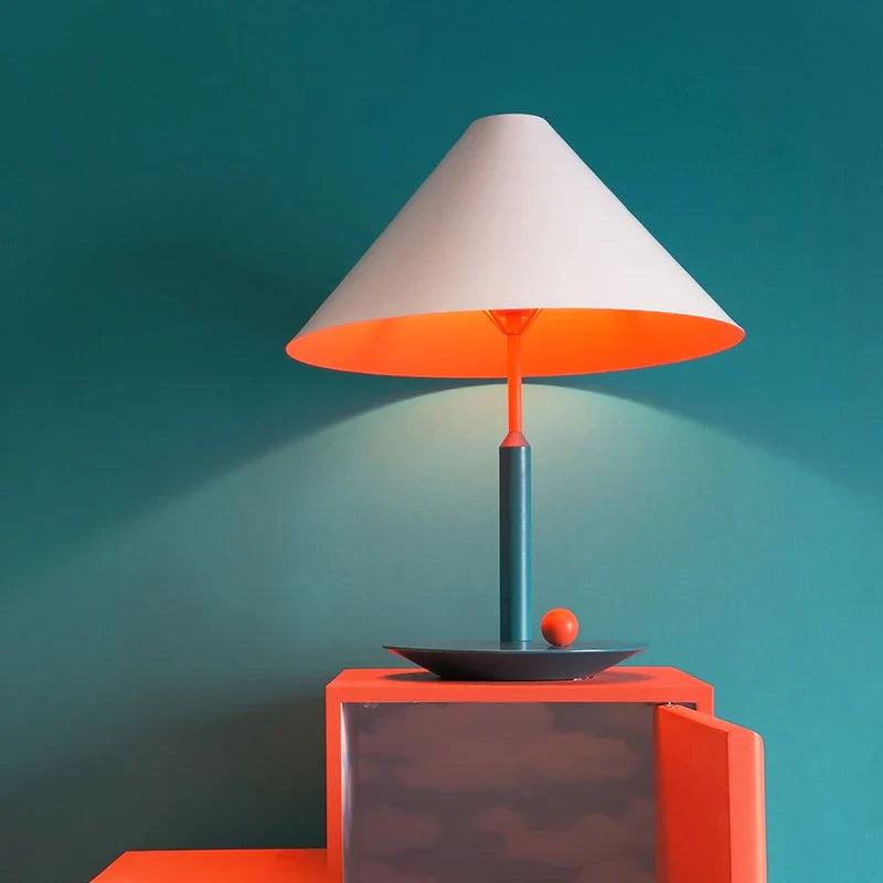 Axyaa Nordic LED Bucket Shape Table Lamp for Modern Bedroom Reading