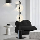 Axyaa Glass Floor Lamp: Modern Black White Italian Standard Light for Living Room