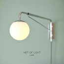 Axyaa Nordic Long-arm Swing Wall Lamp: Retro Design for Bedroom and Living Room