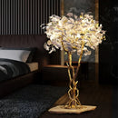 Axyaa Ginkgo Leaf Floor Lamp: Elegant Vintage Lobby Light Fixture
