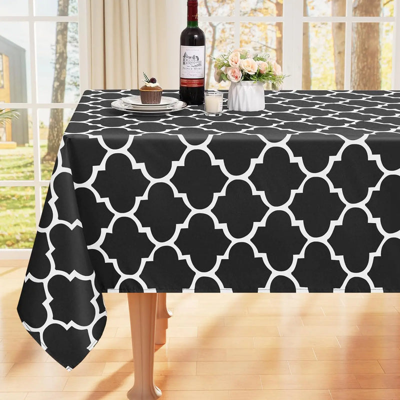 Axyaa Stain-Proof Washable Rectangle Tablecloth for Dining Room & Kitchen