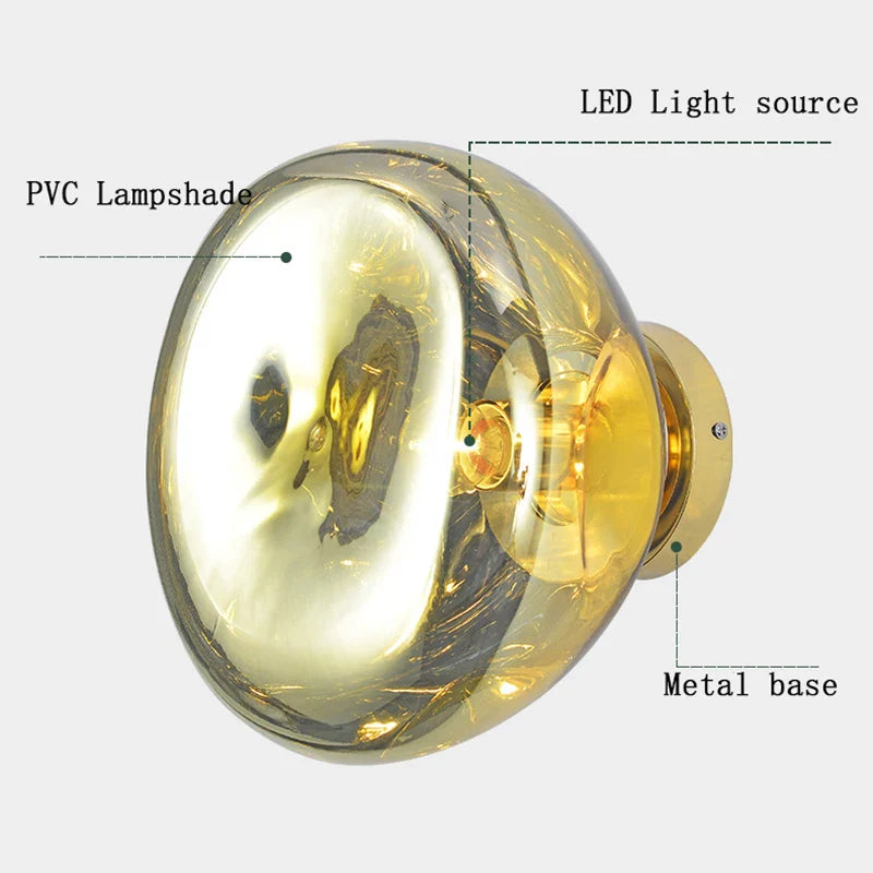 Axyaa Nordic Rose Gold LED Wall Lamp for Indoor Spaces