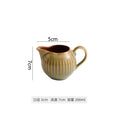 Axyaa Ceramic Gravy Boat & Seasoning Sauce Pot Set for Retro Creative Dining
