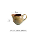 Axyaa Ceramic Gravy Boat & Seasoning Sauce Pot Set for Retro Creative Dining