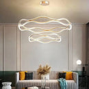 Axyaa Modern Minimalist LED Chandelier for Luxe Living Room & Bedroom