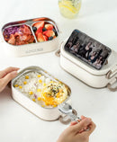Axyaa Stainless Steel Thermal Lunch Box Insulated Double Layer Leak-Proof Bento Box