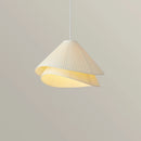 Axyaa White Fabric Chandelier: Nordic Minimalist LED Pendant Lights for Bedroom and Dining Room