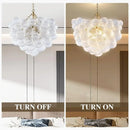 Axyaa Vintage Glass Pendant Light: Elegant French Villa Living Room Dining Room Lighting