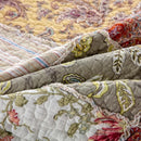 Axyaa Red Multicolor Patchwork Quilt Set - Queen Size 100% Cotton Reversible Quilted Bedspread