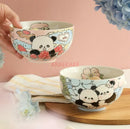 Axyaa 5-Inch Ceramic Panda Rice Bowl - Microwave Safe, High Aesthetic Value