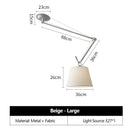 Axyaa Nordic Swing Arm Chandelier, Retractable LED Ceiling Lamp for Home Decoration
