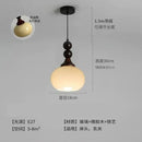 Axyaa Cream Glass Pendant Light with Adjustable Height Wood Wall Mount
