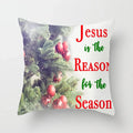 Retro Oil Painting Christmas Pillowcase - Axyaa Nativity Cushions Case Jesus Christ Print Throw Pillows Case