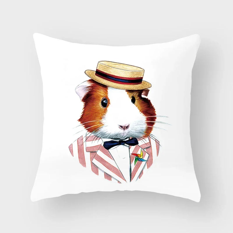 Axyaa Cartoon Animal Print Pillowcase for Home Decor