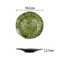 Axyaa Retro Ceramic Lotus Leaf Dinner Plate - Molecular Food Specialty Tableware