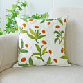 Axyaa Wild Floral Plant Embroidery Pillow Cover, 45x45cm, Country Style