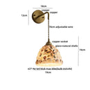 Axyaa Amber Glass LED Wall Lamp with Pull Chain Switch