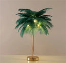 Axyaa Ostrich Feather LED Lamp: Stylish Bedroom Lighting for Home Decor