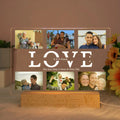 Personalized Acrylic Lamp with Photo & Text, Axyaa Bedroom Night Light Gift