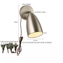 Axyaa Swing Arm LED Wall Light - Nordic Minimalism Bedroom Living Room Lampara Pared