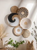 Axyaa Seagrass Wall Hanging Boho Home Decor Handmade Natural Art for Bedroom & Living Room
