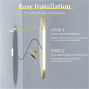Axyaa Oval LED Bathroom Mirror Gold Frame Anti-fog 3-Color IP56 800/1000/1200MM