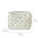 Axyaa Bow Makeup Bag: Large Capacity Portable Travel Toiletry Cosmetics Storage