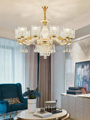 Axyaa Luxury Crystal Chandeliers: Elegant LED Lighting for Home Decor.